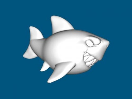 trentadue denti bambino squalo giocattoli cartoni animati 3d print model - Mito3D