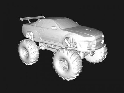 ufuk çizgisi gtr canavar kamyon oyuncaklar makine 3d print model - Mito3D