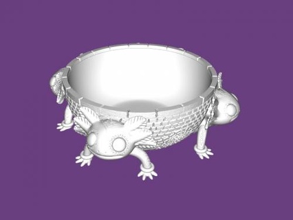 axolotl planter Home Interior 3d print model - Mito3D