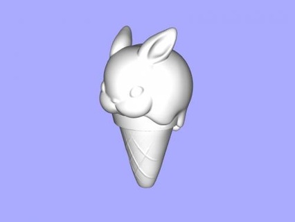 ice cream bunny Toys Animals 3d print model - Mito3D