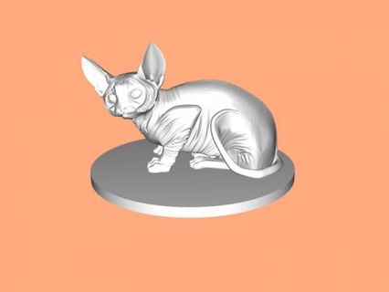 sphynx kedi yavrusu oyuncaklar hayvanlar 3d print model - Mito3D