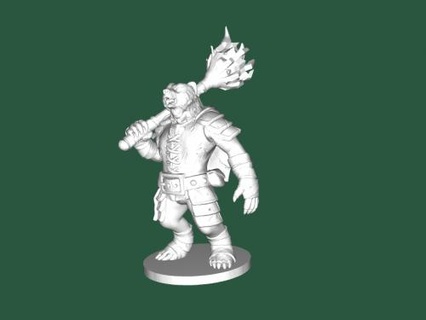 oso guerrero juguetes juegos 3d print model - Mito3D