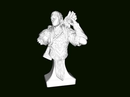 elf prens büst Sanat heykel 3d print model - Mito3D