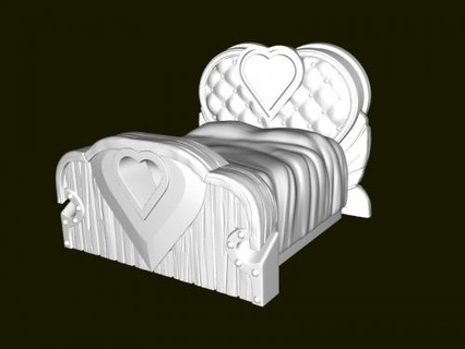 amantes cama hogar casa interior 3d print model - Mito3D
