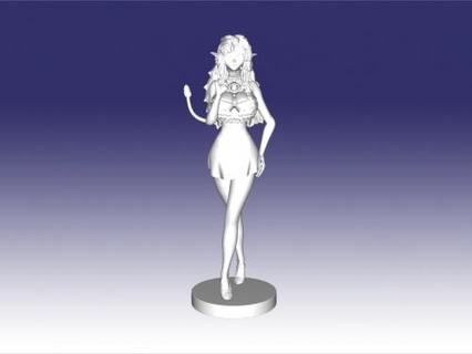 tailed anime girl Toys People 3d print model - Mito3D