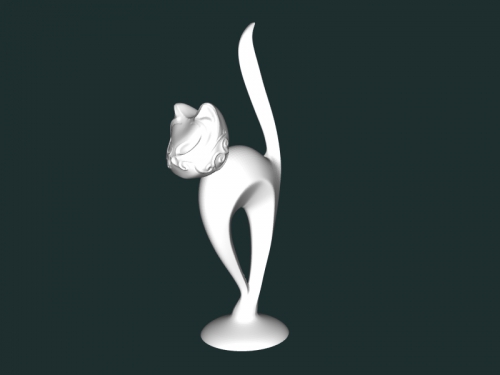 dekorativ katze zuhause haus innere 3D print model - Mito3D