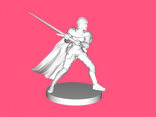 knight female toys people 3d print model - Mito3D