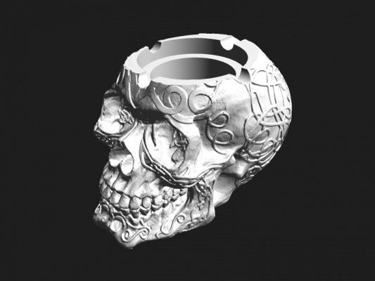 cranio portacenere casa interni 3d print model - Mito3D