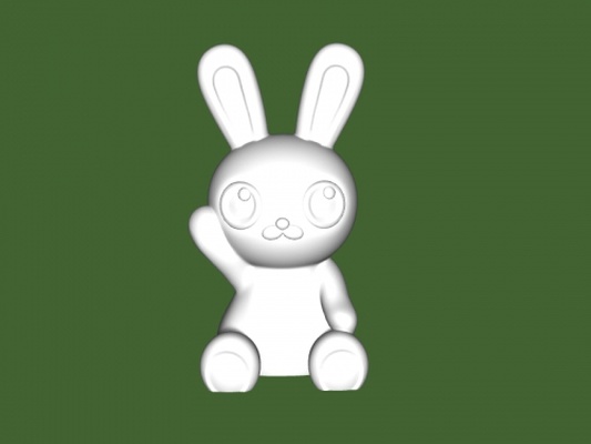 lapin gros butin jouets animaux 3d print model - Mito3D