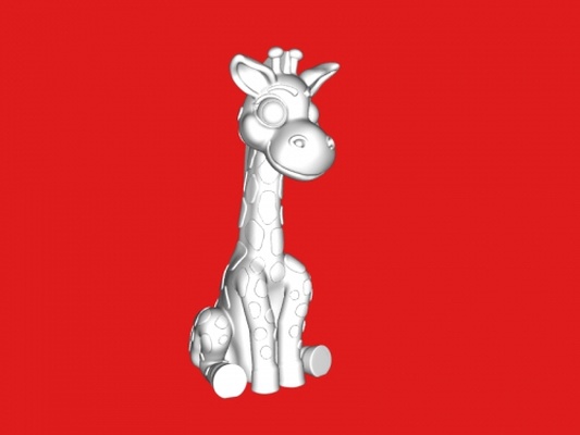 kawaii girafe art 3d print model - Mito3D