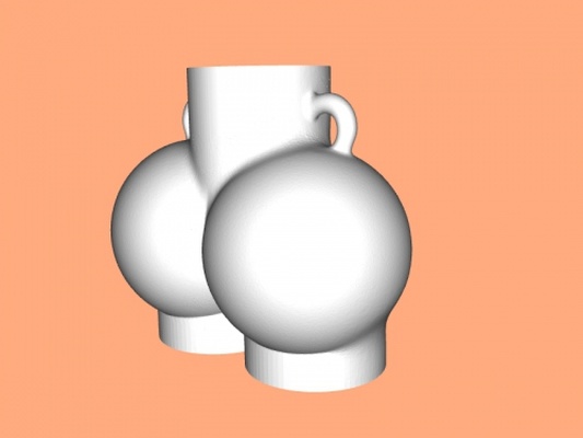 vase cul accueil maison intérieur 3d print model - Mito3D