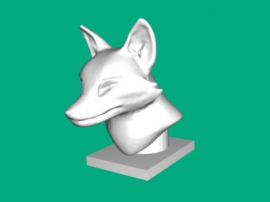 zorro cabeza arte escultura 3d print model - Mito3D
