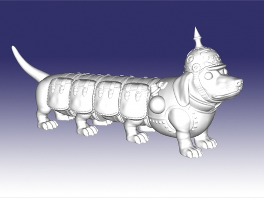 ampla dachshund brinquedos desenhos animados 3d print model - Mito3D