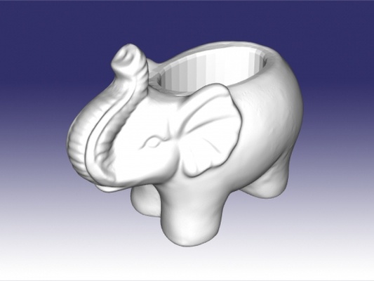 elephant pot home interior 3d print model - Mito3D