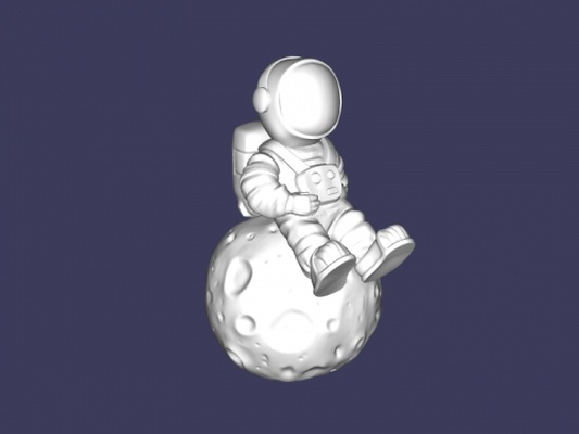 astronaut on mond spielzeuge 3d print model - Mito3D