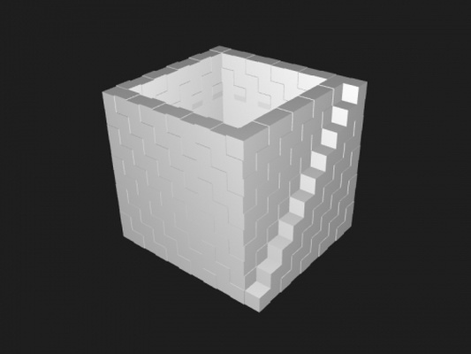 cube pot home interior 3d print model - Mito3D