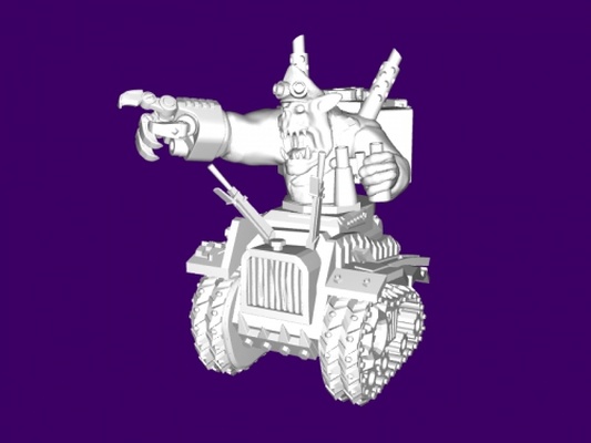 orc on a tank toys games 3d print model - Mito3D