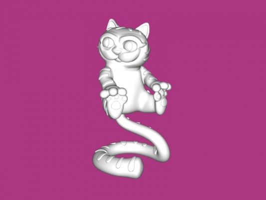 cheshire gato juguetes caricaturas 3d print model - Mito3D