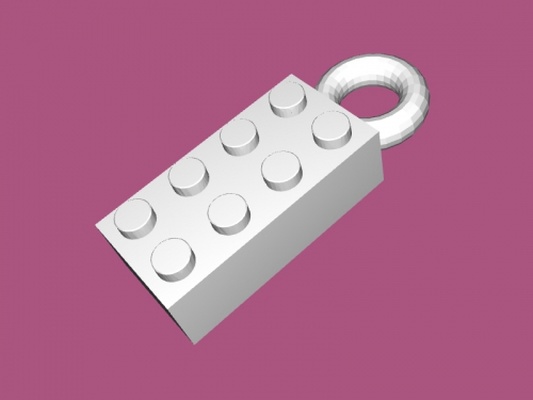 lego keychain fashion accessories 3d print model - Mito3D