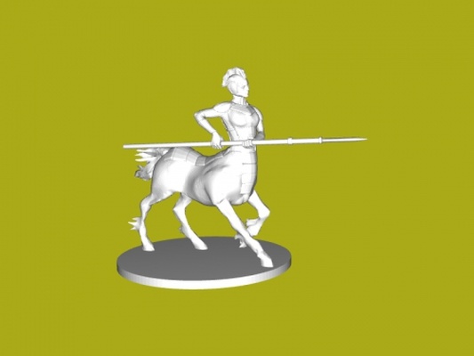 centaur female fighter toys games 3d print model - Mito3D