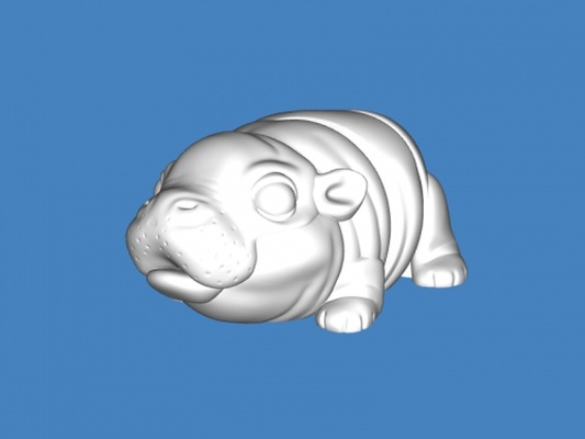 bebé hipopótamo juguetes animales 3d print model - Mito3D