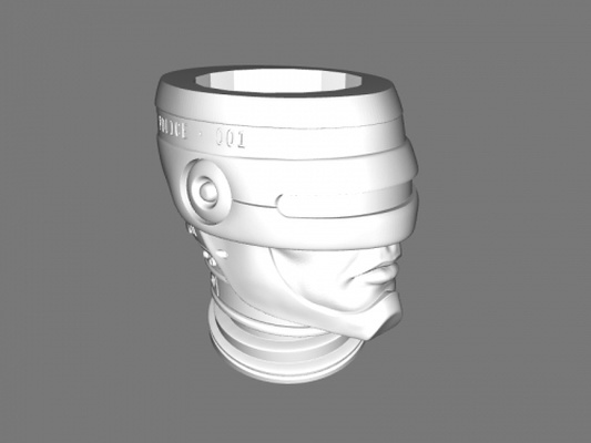 pencil holder robocop home interior 3d print model - Mito3D