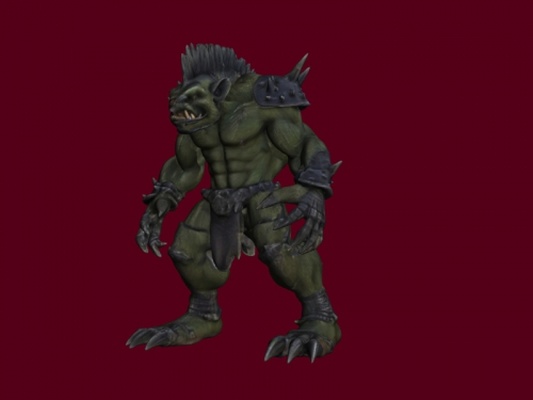 goblin warrior obj toys games 3d print model - Mito3D