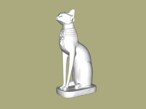 egípcio gato arte escultura 3D print model - Mito3D