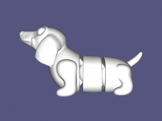 flexible dachshund toys animals 3d print model - Mito3D