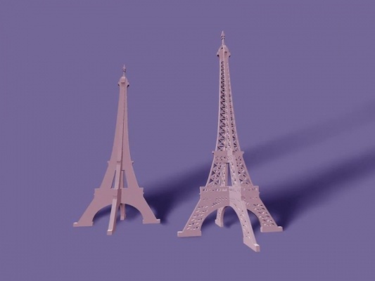 assemblaggio eiffel torre arte architettura 3d print model - Mito3D