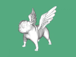 winged pug toys animals 3d print model - Mito3D