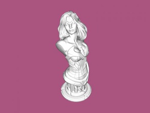 buste of merveille femme jouets dessins animés 3d print model - Mito3D