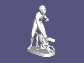 jäger hund kunst skulptur 3d print model - Mito3D
