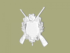 caçador emblema grátis modelo 3d download arquivo stl arte Escultura 3d print model - Mito3D