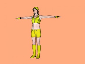 girl yellow free 3d model - download obj file Toys People 3d print model - Mito3D