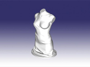 weiblich torso kleid kunst skulptur 3d print model - Mito3D