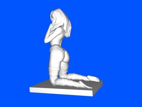 girl phone stand free 3d model - download stl file Gadgets Accessories 3d print model - Mito3D