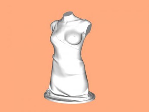torso gown free 3d model - download stl file Art Sculpture 3d print model - Mito3D