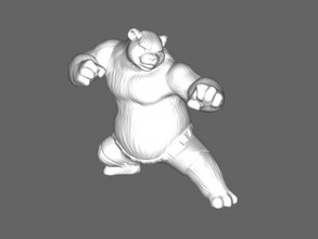 agresor panda gratis 3d modelo descargar stl expediente juguetes caricaturas 3d print model - Mito3D