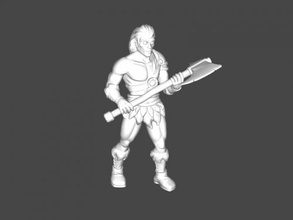 muscular barbarian free 3d model - download stl file Toys Cartoons 3d print model - Mito3D