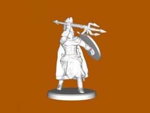 warrior trident toys people 3d print model - Mito3D