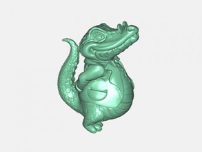 fat crocodile free 3d model - download stl file Toys Cartoons 3d print model - Mito3D