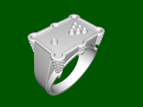 billar anillo moda adornos 3d print model - Mito3D