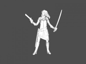 femmina soldato giocattoli cartoni animati 3d print model - Mito3D