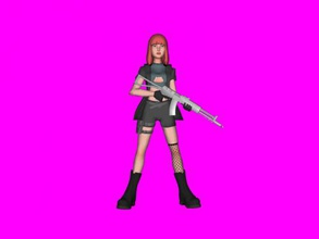 girl gun free 3d model - download obj file Toys People 3d print model - Mito3D