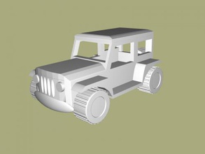 semplice jeep gratuito 3d modello Scarica stl file giocattoli macchinari 3d print model - Mito3D