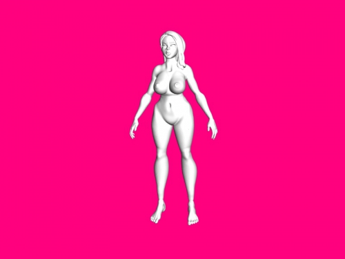 thicklipped girl obj toys cartoons 3D print model - Mito3D