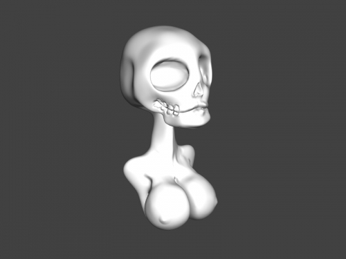 busty skeleton obj toys cartoons 3D print model - Mito3D