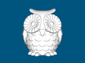 horned owl toys animals 3d print model - Mito3D
