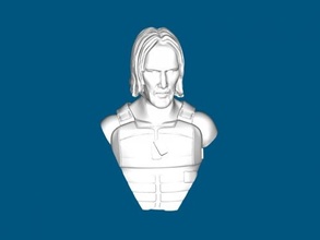 Keanu Reeves frei 3d Modell download stl Datei Kunst Skulptur 3d print model - Mito3D